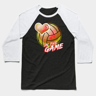 Volleyball - Hearts In The Game - Red Baseball T-Shirt